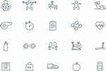ai矢量运动健身元素logo