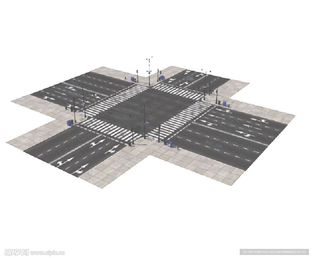 C4D模型马路