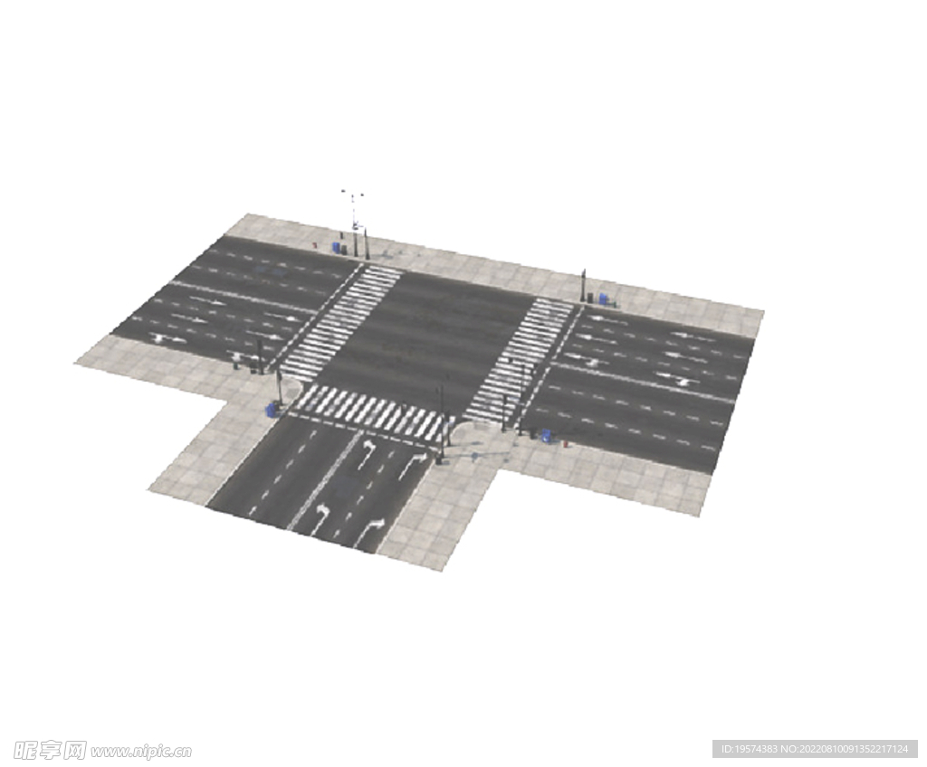 C4D模型马路