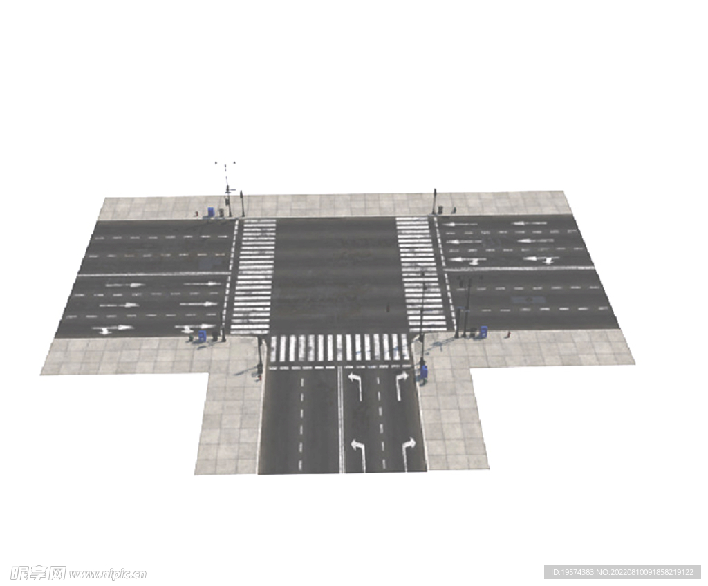 C4D模型马路