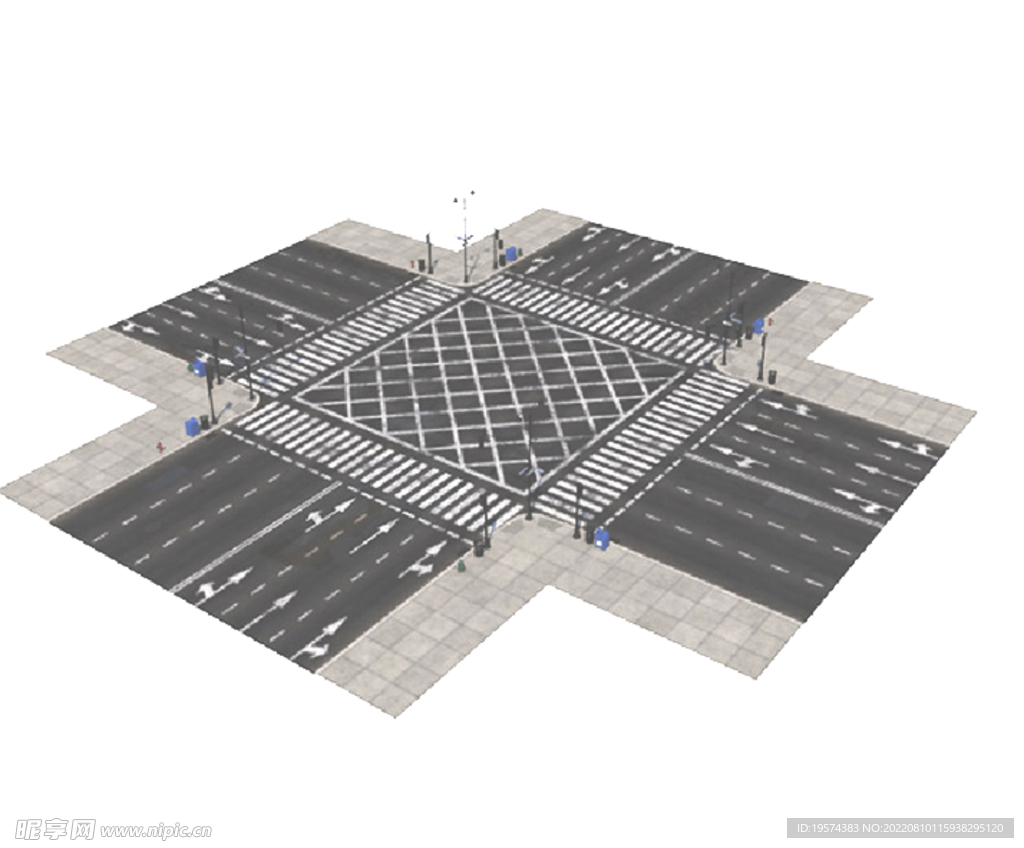 C4D模型马路