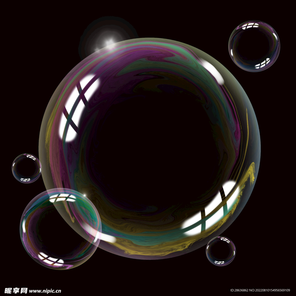 透明彩色气泡