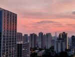 城市霞光