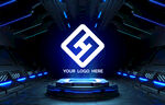 未来科幻光电基座样机LOGO