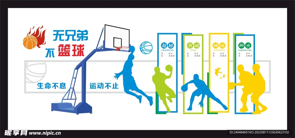 篮球运动文化墙