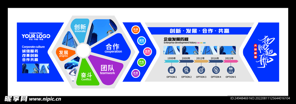 商务企业文化墙