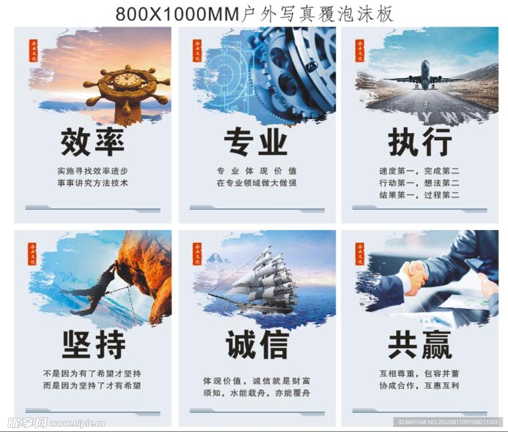 企业文化展板 