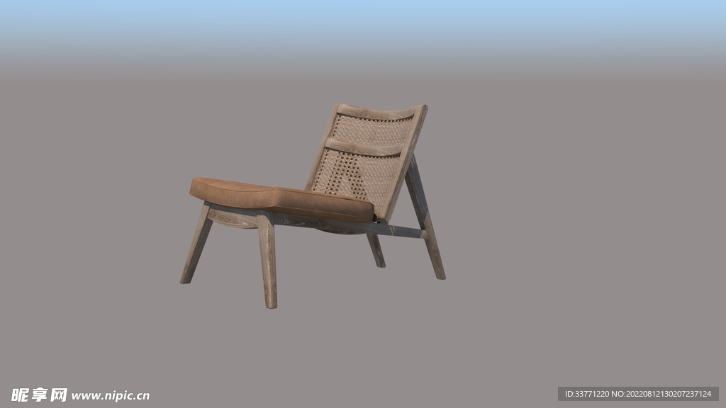 藤制椅子模型