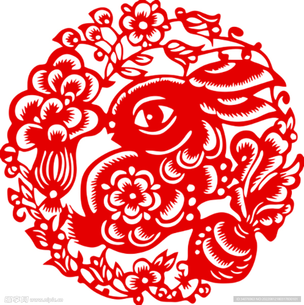 兔子剪纸
