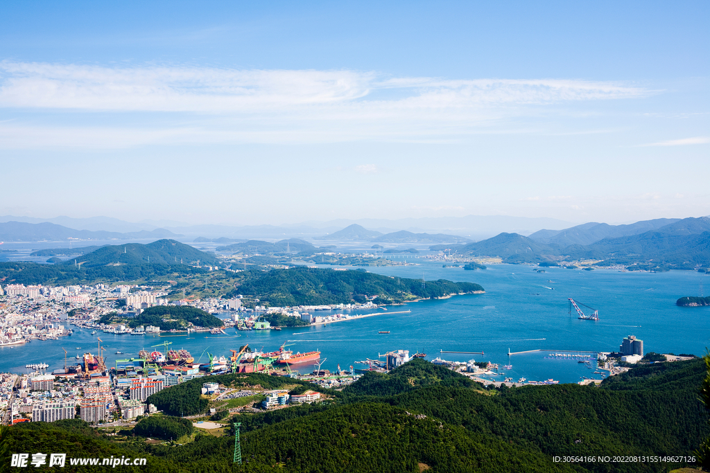 户外海边山脉旅游城市