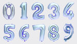 蓝色气球数字