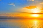 盐湖的夕阳