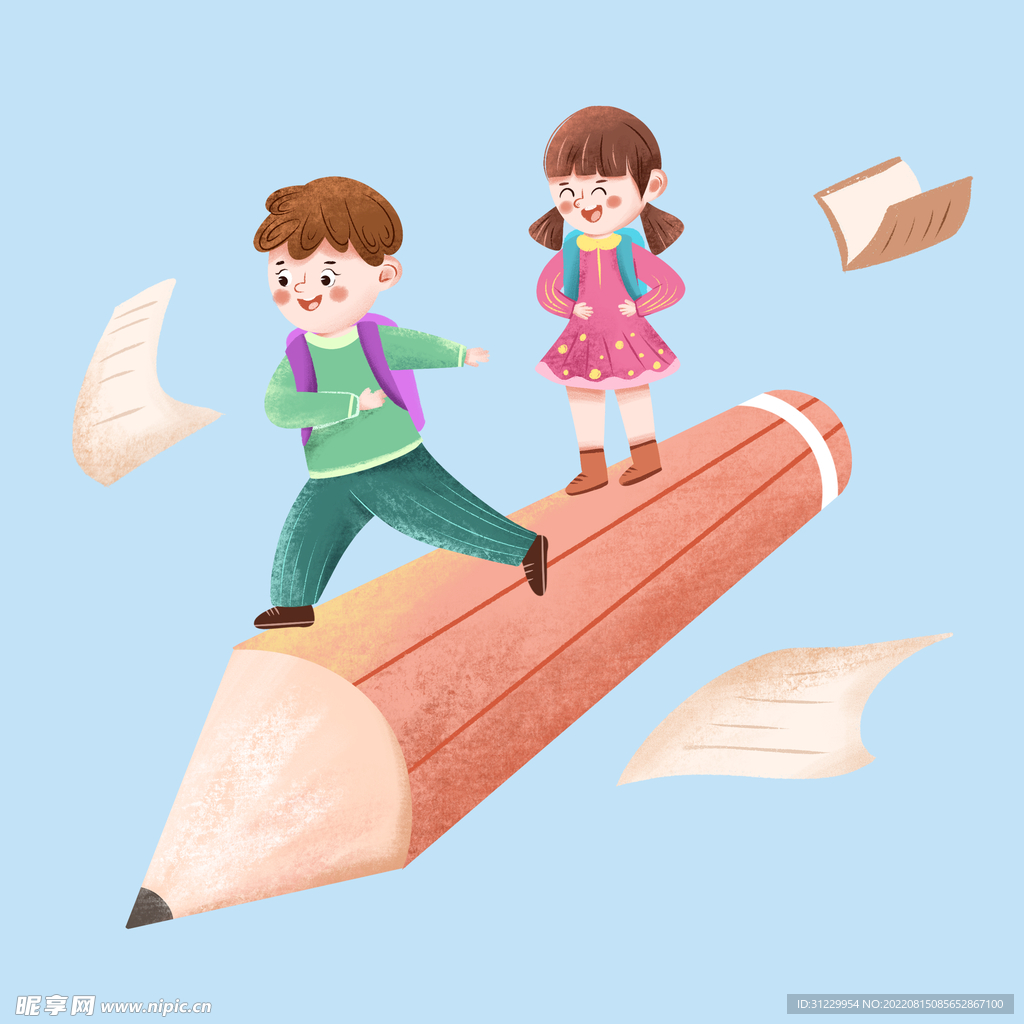  卡通学生 