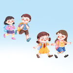  结伴上学 
