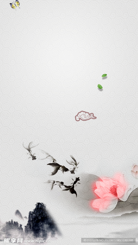  手绘古风插画背景图片