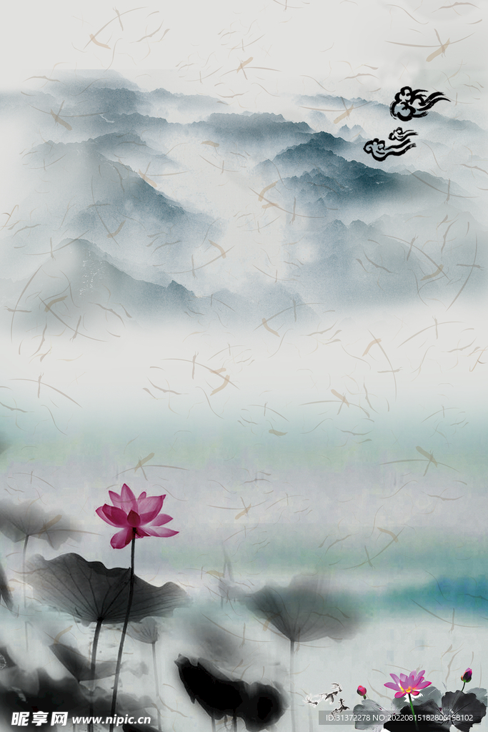 手绘古风插画背景图片