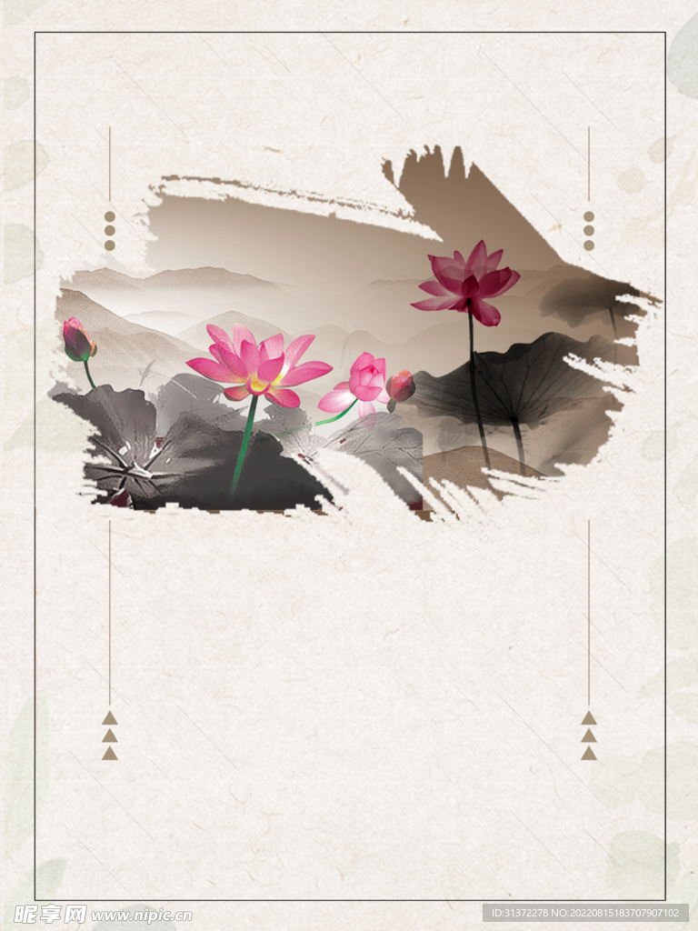  手绘古风插画背景图片