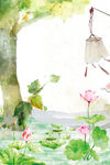 手绘古风插画背景图片