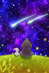 星空插画图片
