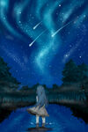 星空插画图片