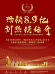 房地产红金宣传业绩战报