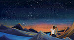  小清新星空插画图片
