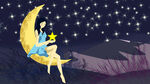  小清新星空插画图片