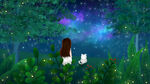 小清新星空插画图片