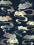 烫金 祥云 背景
