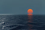 海面夕阳 