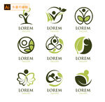 人形树叶绿色logo