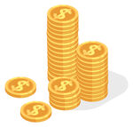 矢量卡通金币