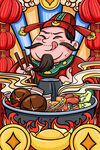 火锅插画