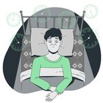 失眠人物插画