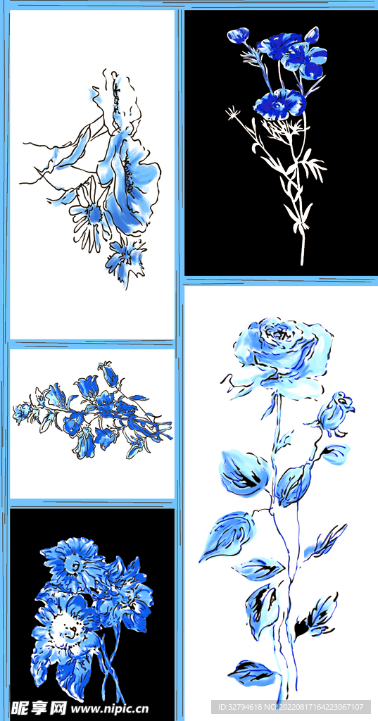 手绘花