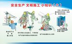 文明施工蓝色展板