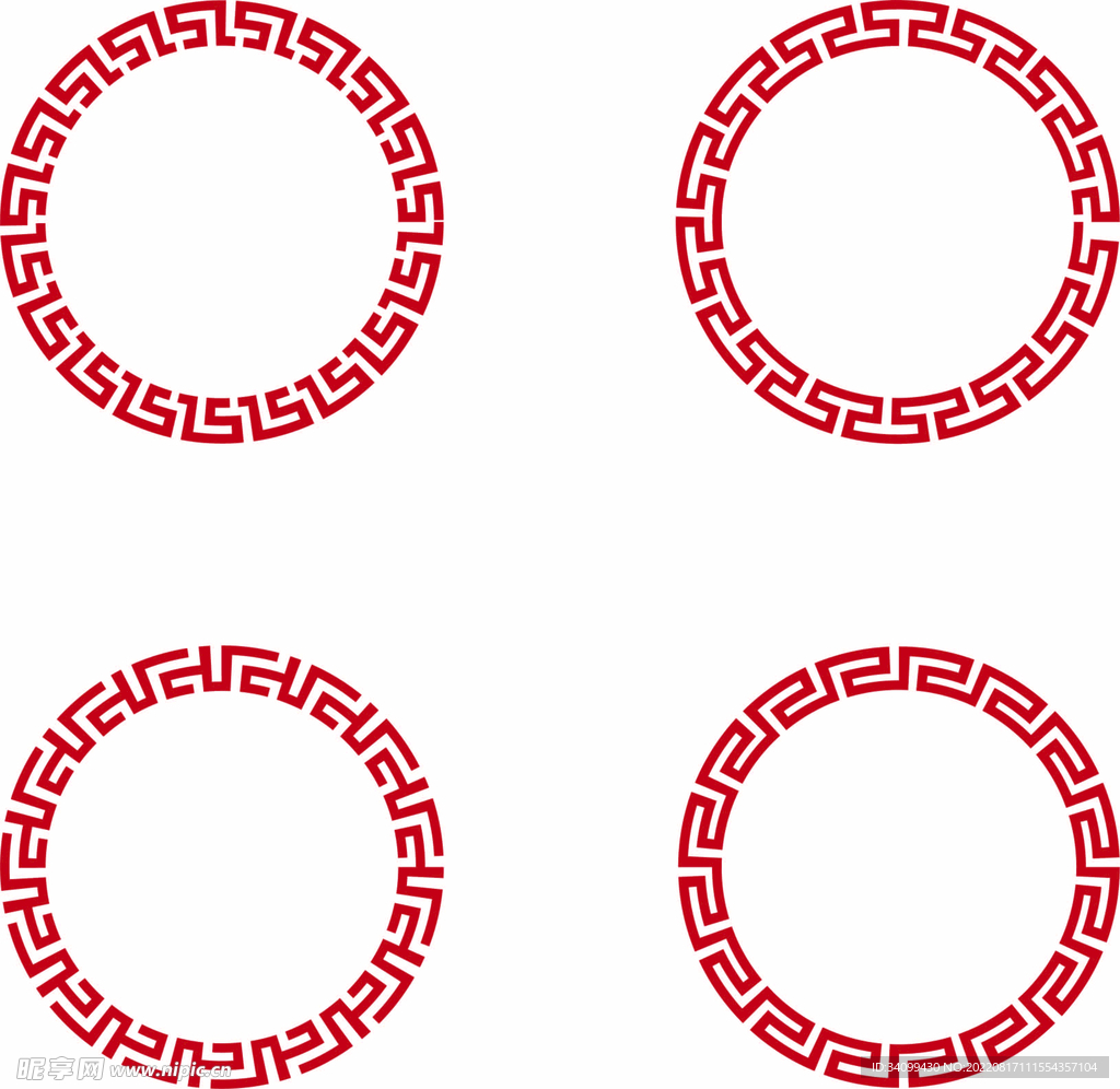 Ai矢量中式花纹边框