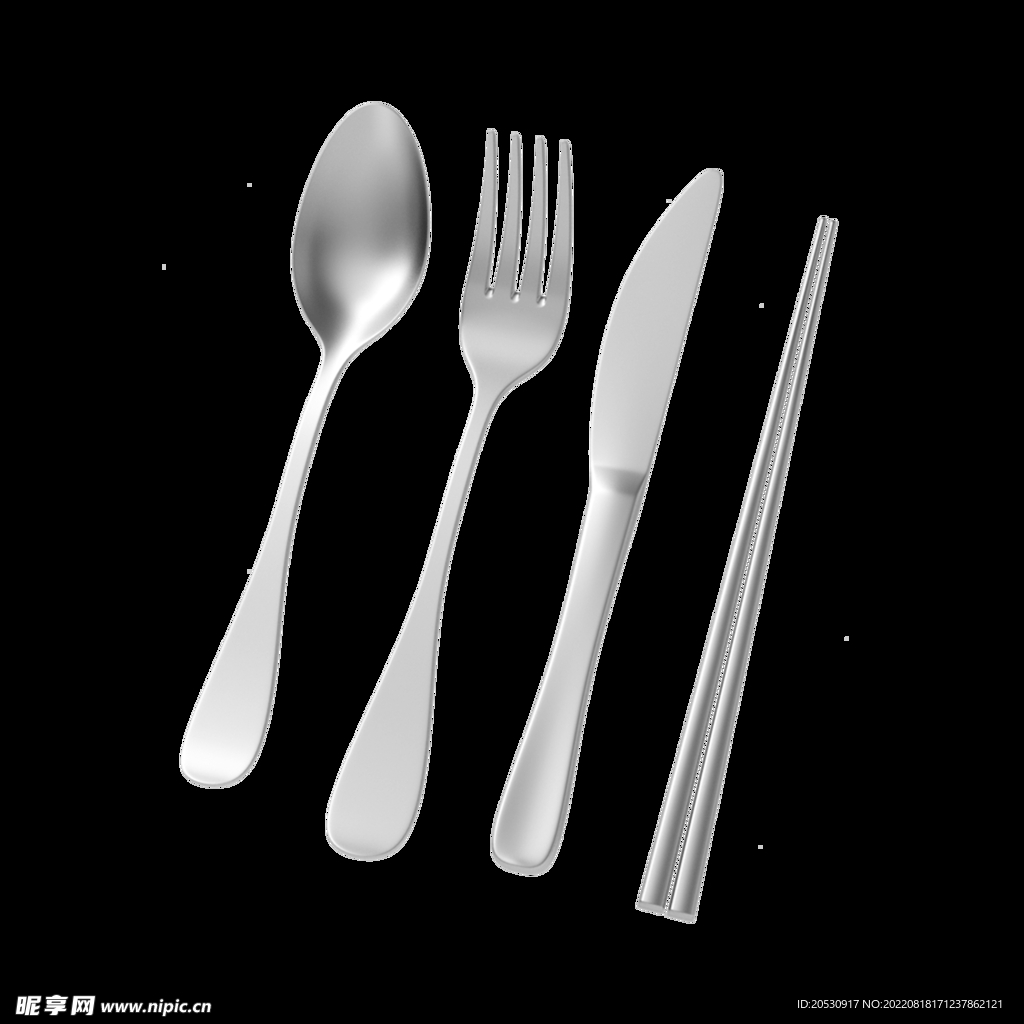 银制3D立体餐具