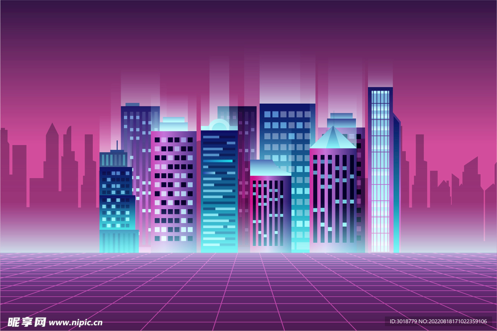 城市插画 