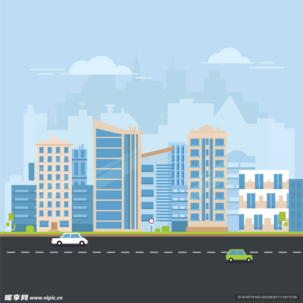 城市插画 