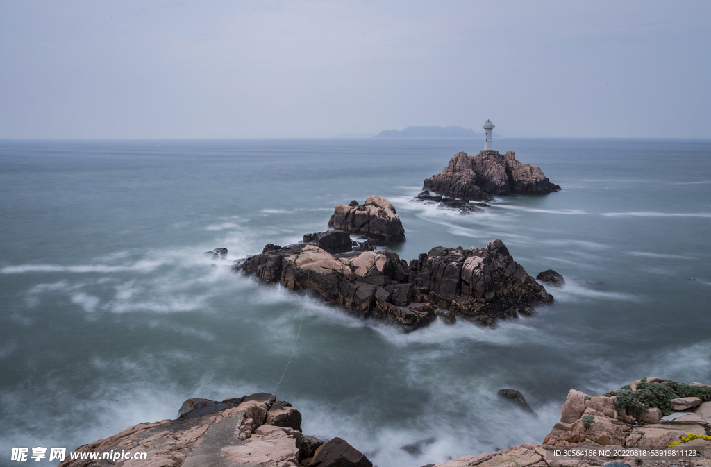 户外海面海水礁石