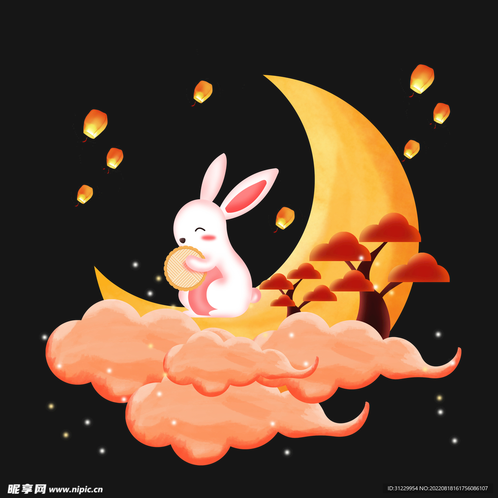 中秋玉兔