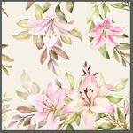 粉色百合花无缝背景