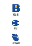 深蓝字母B LOGO