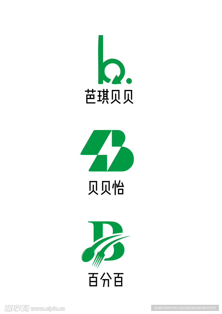 饭店外卖字母B标志