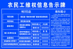 农民工维权信息告示牌