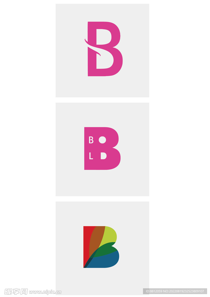 曲线字母B设计