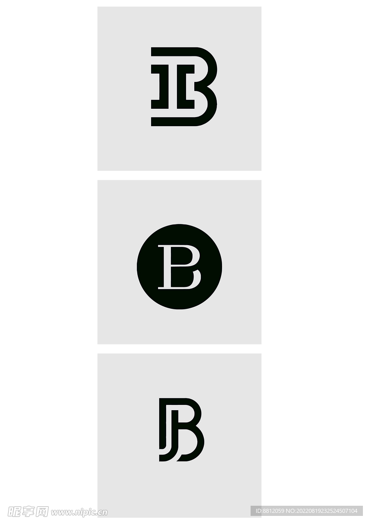 科技简约字母B