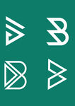 线条字母B标志