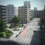 C4D城市大楼街道
